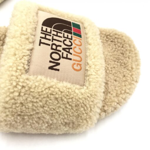 Gucci - North Face collaboration shearling slide sandals - Image 3