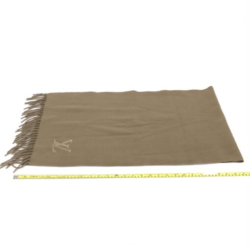 Louis Vuitton - Beige cashmere scarf with logo - Image 3