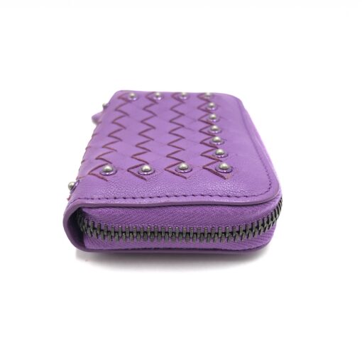 Bottega Veneta - Purple studded zip-around coin purse - Image 3