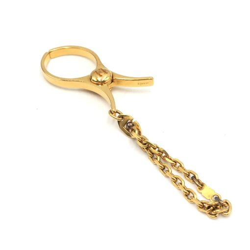 Hermès - Gold Metal Glove Holder Keychain - Image 3