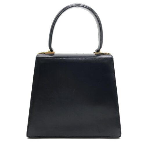 Salvatore Ferragamo - Black Leather Gancini Top Handle Handbag - Image 3