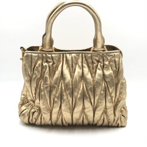 Miu Miu - Gold Matelassé handbag - Image 3