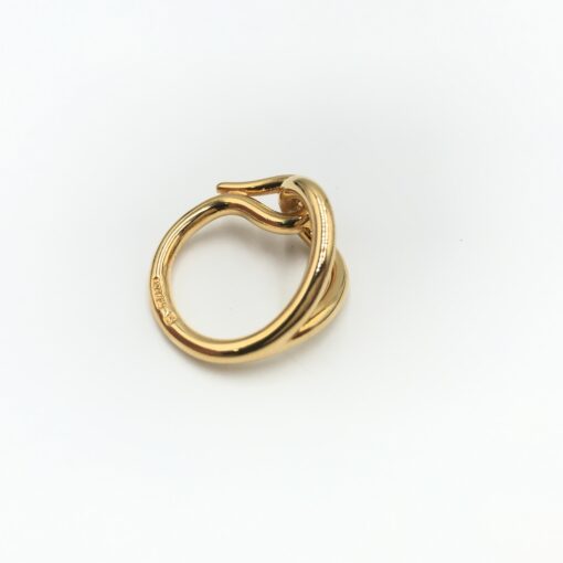 Hermès - Gold Plated Jumbo Scarf Ring - Image 4