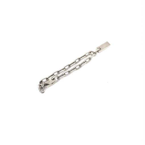 Gucci - Sterling Silver Logo Plate Chain Bracelet - Image 4