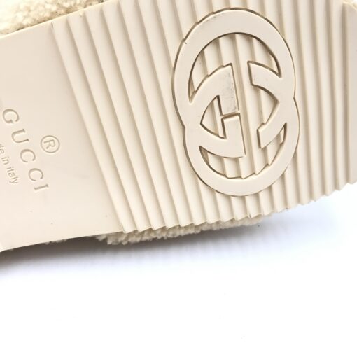Gucci - North Face collaboration shearling slide sandals - Image 4