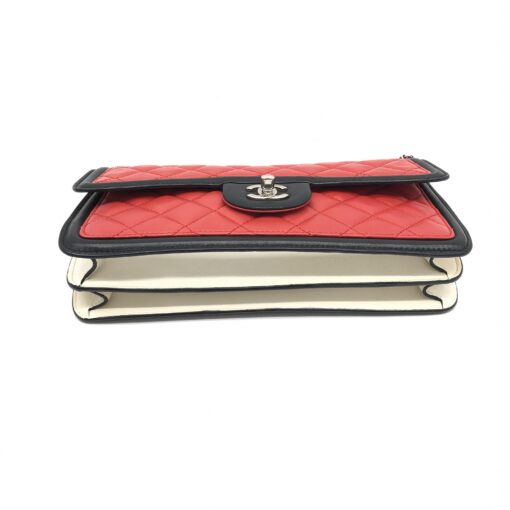 Chanel - Tricolor Quilted Lambskin Medium Graphic Flap Bag - Image 4