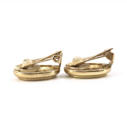 Christian Dior - gold tone logo clip-on earrings - Image 4