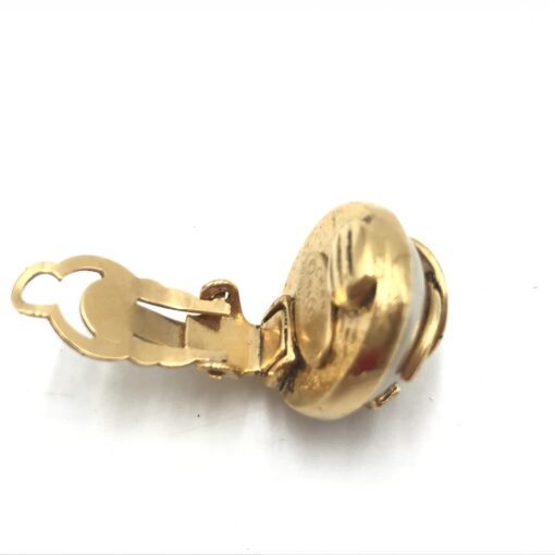 Chanel - Faux Pearl Signature Clip-On Earrings - Image 4
