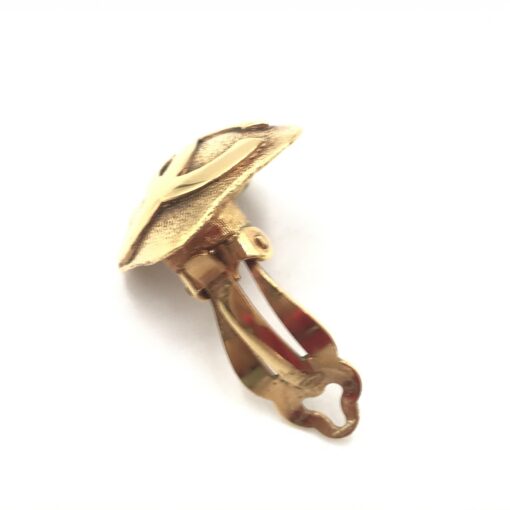 Chanel -  Coco Mark Diamond Shaped Earrings, Gold Plated - Image 4
