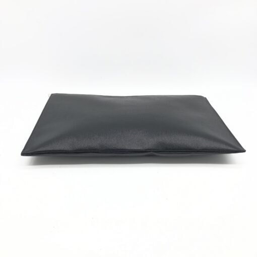 Yves Saint Laurent - Black leather zip portfolio clutch - Image 4
