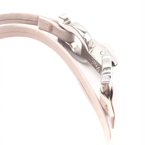 Salvatore Ferragamo - Gancini Bracelet, Pink leather - Image 4