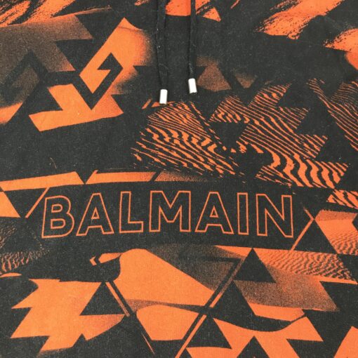 Balmain - logo-print drawstring hoodie - Image 4