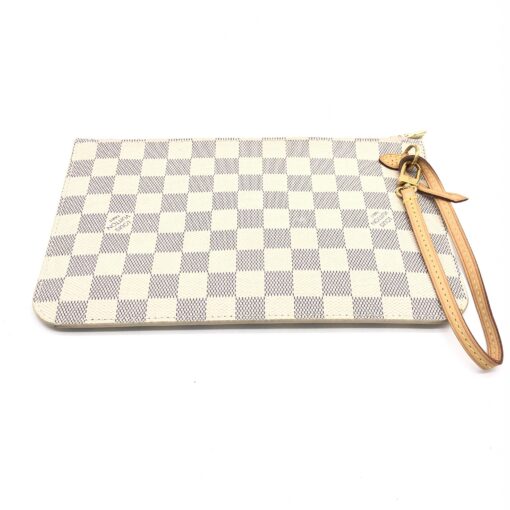 Louis Vuitton - Neverfull Pochette Damier Azur Rose Ballerine - Image 4