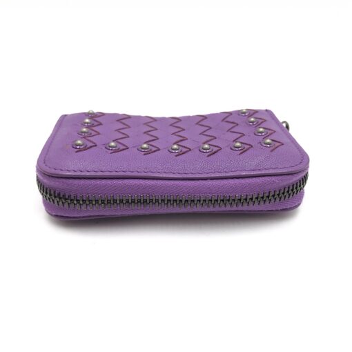 Bottega Veneta - Purple studded zip-around coin purse - Image 4
