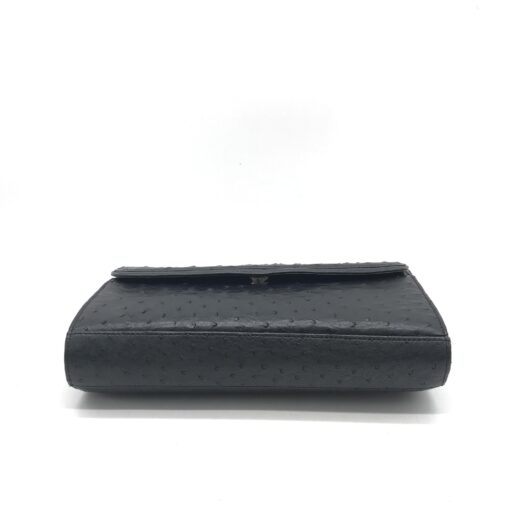 No brand - Black Ostrich Leather Bag - Image 4