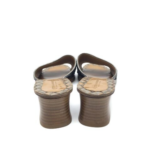 Bottega Veneta - Intrecciato Sandals in Metallic Color French Size 37 - Image 4