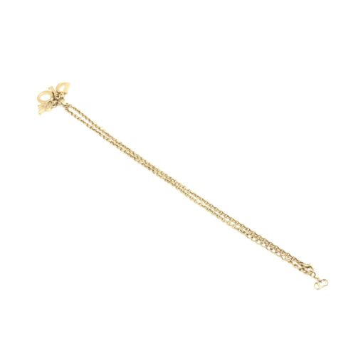 Christian Dior - Vintage Gold Plated Logo Charm Necklace - Image 4