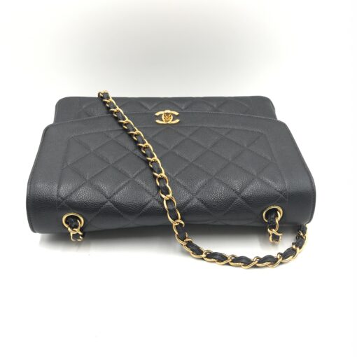 Chanel - Black Caviar Diana Flap Shoulder Bag - Image 5