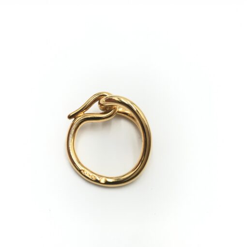 Hermès - Gold Plated Jumbo Scarf Ring - Image 5