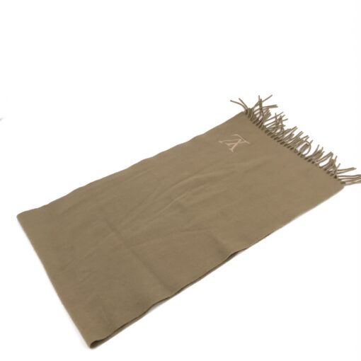 Louis Vuitton - Beige cashmere scarf with logo - Image 5