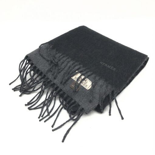 Hermès - Cashmere scarf with fringed edges - Image 5