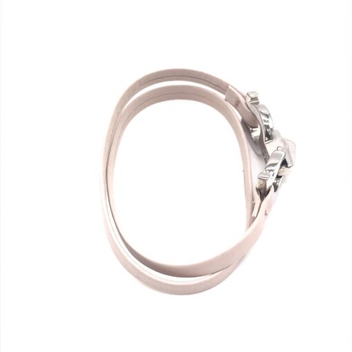 Salvatore Ferragamo - Gancini Bracelet, Pink leather - Image 5