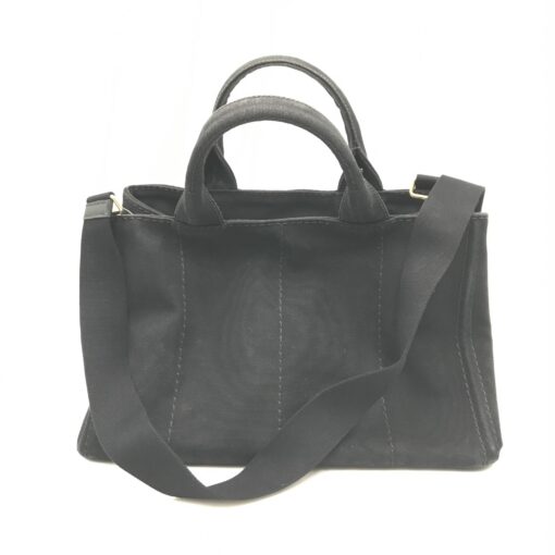 Prada - Black canvas canapa tote bag - Image 5