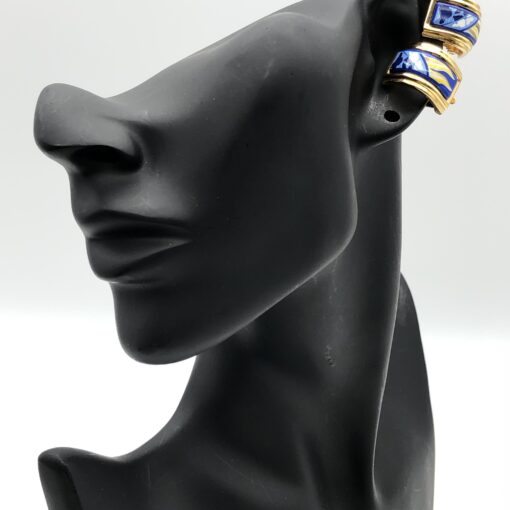 Hermès - Enamel earrings, GP - Image 5