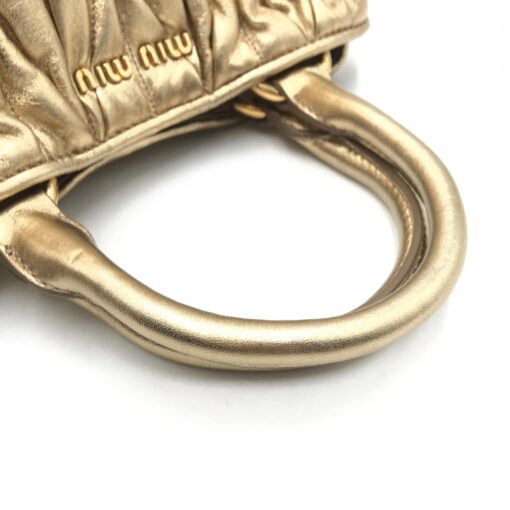 Miu Miu - Gold Matelassé handbag - Image 5