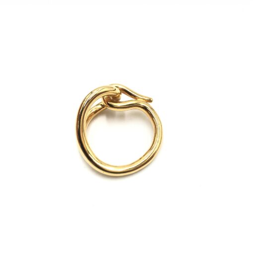 Hermès - Gold Plated Jumbo Scarf Ring - Image 6