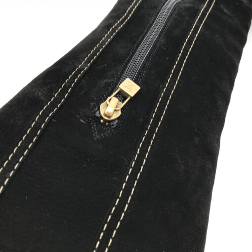 Louis Vuitton - Black Suede Leather High Heel Boots - Image 6