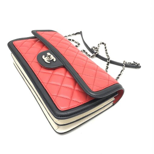 Chanel - Tricolor Quilted Lambskin Medium Graphic Flap Bag - Image 6