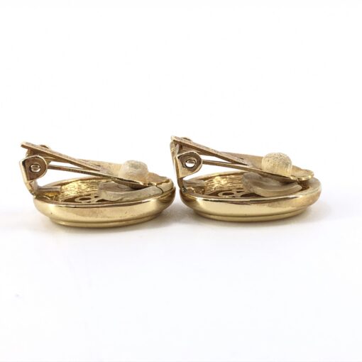 Christian Dior - gold tone logo clip-on earrings - Image 6