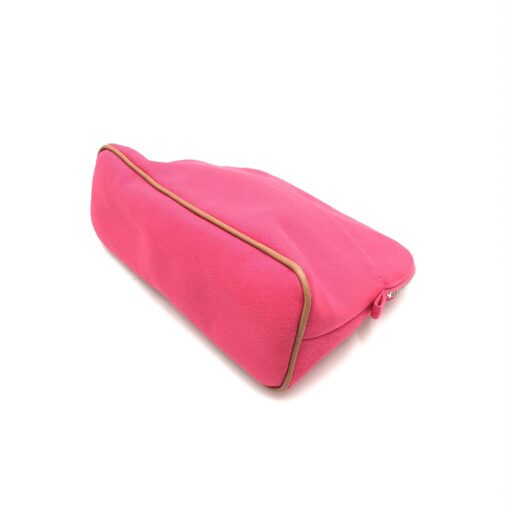 Hermès - Pink Cotton Zip Bolide Pouch - Image 6