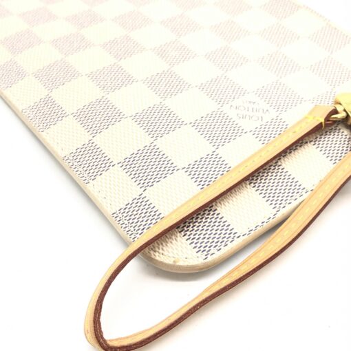 Louis Vuitton - Neverfull Pochette Damier Azur Rose Ballerine - Image 6