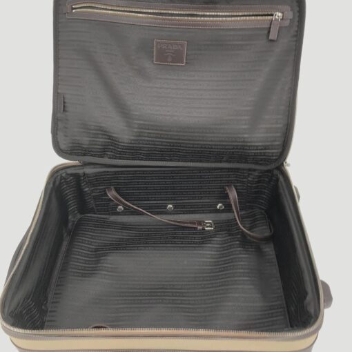 Prada - Jacquard Canvas Leather Suitcase - Image 6