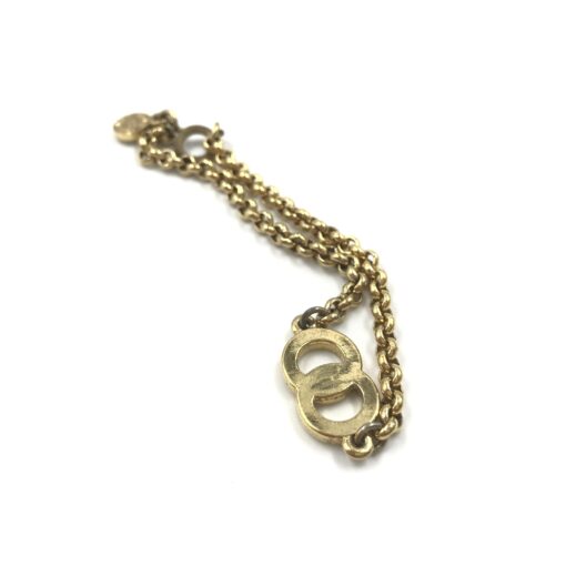 Celine - Gold Plated Chain Bracelet With Logo Charm - Image 6