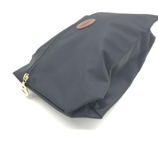 Longchamp - Nylon Cosmetic Bag With Leather Handle - Image 6