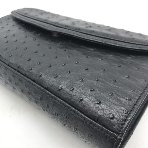 No brand - Black Ostrich Leather Bag - Image 6