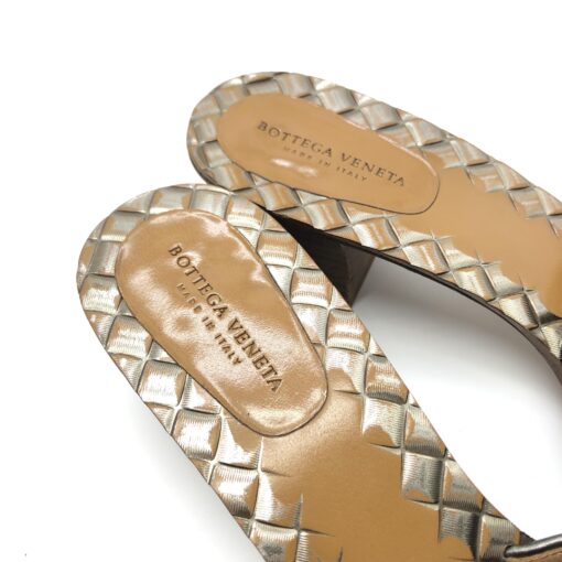 Bottega Veneta - Intrecciato Sandals in Metallic Color French Size 37 - Image 6