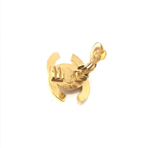 Chanel - Gold PLated CC Turnlock Clip-On Earrings - Image 6