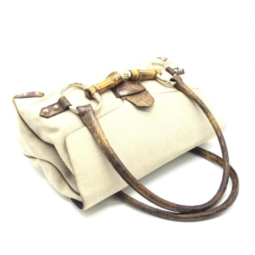 Gucci - Horsebit Croco and Canvas - Image 6