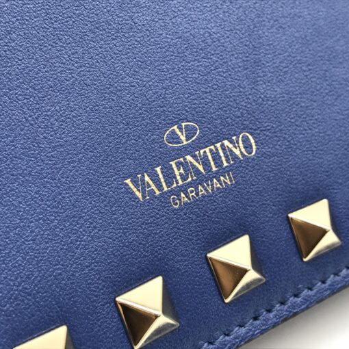 Valentino Garavani - Blue leather wallet with metal studs - Image 6