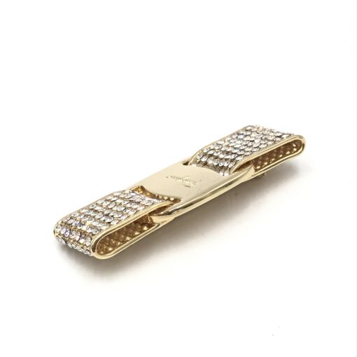Salvatore Ferragamo - Gold tone brooch with rhinestones - Image 6