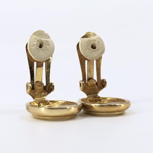Christian Dior - gold tone logo clip-on earrings - Image 7