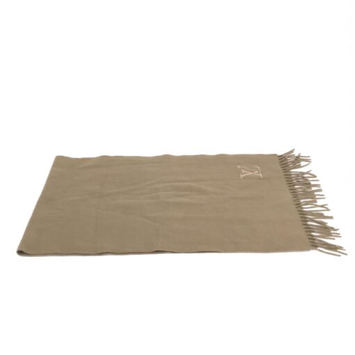 Louis Vuitton - Beige cashmere scarf with logo - Image 7