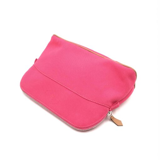 Hermès - Pink Cotton Zip Bolide Pouch - Image 7