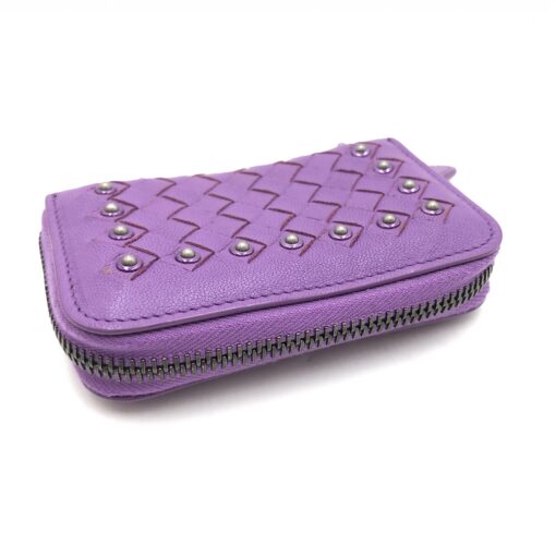 Bottega Veneta - Purple studded zip-around coin purse - Image 7