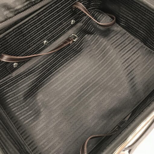 Prada - Jacquard Canvas Leather Suitcase - Image 7