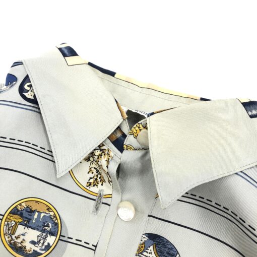Hermès - Silk Shirt With Colorful Print Design - Image 7